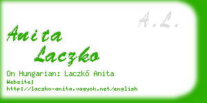 anita laczko business card